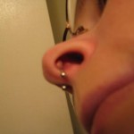 Nose piercing infection